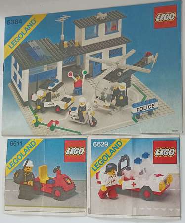 遠古 LEGO 警察局 + 兩架車 (樂高)