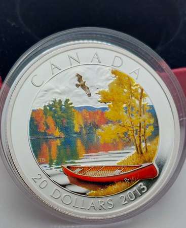 2013 $20 Fine Silver Coin, Autumn Bliss, 999,Canada,Pure Silver /Limited Edition