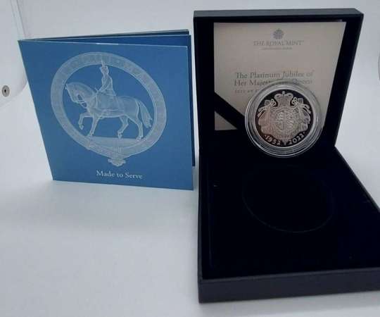 2022 PLATINUM JUBILEE £5 SILVER PROOF  IN CASE OF ISSUE WITH COA/Limited Edition