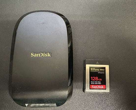 Sandisk CF express pro 128GB + card reader. (100%work, 95%new)