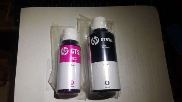 HP GT52 ,GT53XL 紅黑原廠墨水HK$100巨威鐳射打印機黑色碳粉15元3樽