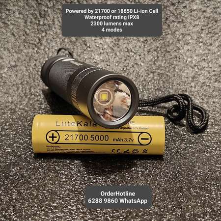 戰術超強光小電筒2300流明(鈦色) Convoy Tactical LED Flashlight 🔦 Torch. Rechargeable