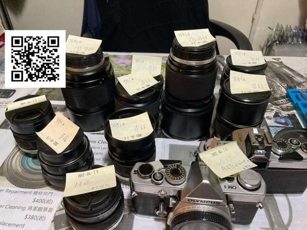 Repair Cost Checking For OLYMPUS ZUIKO OM SLR Lens Crash 抹鏡、光圈維修、重新組裝等維修格價