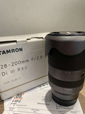 99%新Tamron 28-200mm f/2.8-5.6 Di III RXD for Sony E Mount (A071) 可加錢換Sony 20-70