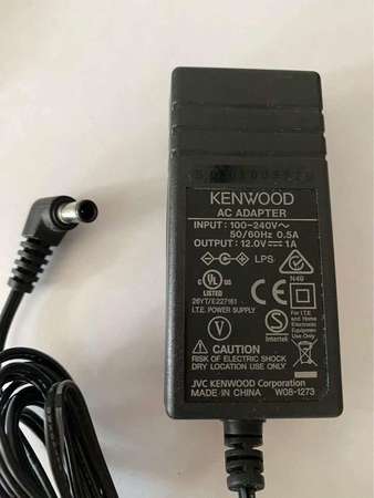 KENWOOD AC ADAPTER output : 12.0V 1A