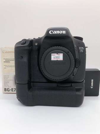 98% New Canon Eos 7D 單鏡反光相機連電池手柄, 深水埗門市可購買