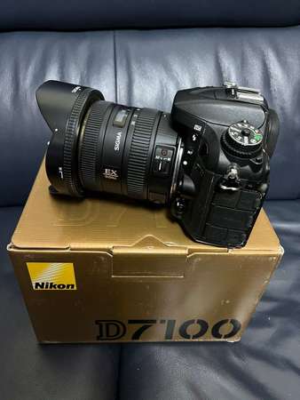 Nikon D7100 有盒 連Sigma 10mm-20mm/F3.5 超廣角變焦鏡頭 及18-55mm kit