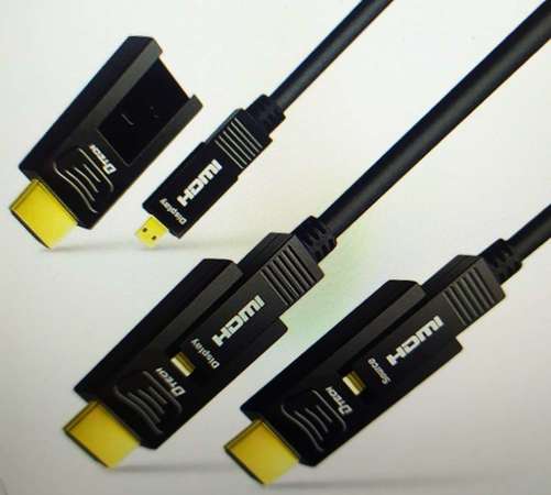 全新 4K 8K UHD Optical cable 10M 光纖大轉細 HDMI插 合穿20mm 喉管工程用