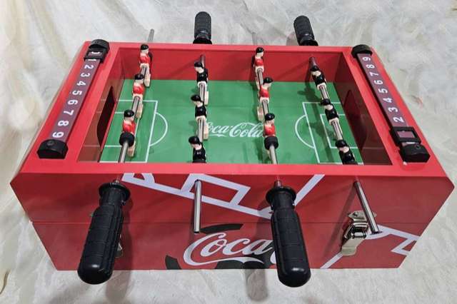 可口可樂官方限量版 足球機連儲物箱