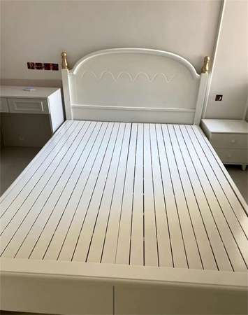 white solid wood bed american style bed