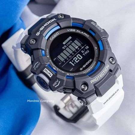 ontres Company香港註冊公司(26年老店) G-Shock 藍牙 計步器 卡路里計算 黑白色 超大錶徑 GBD-100-1A7 CASIO 慢跑錶