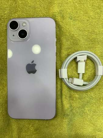 95%New iPhone 14 128GB 紫色 香港行貨 電池效能89% 有配件 自用首選超值