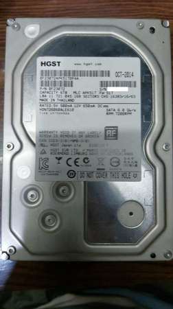 HGST 6TB sata3 HDD 硬碟 3.5" 100% 正常