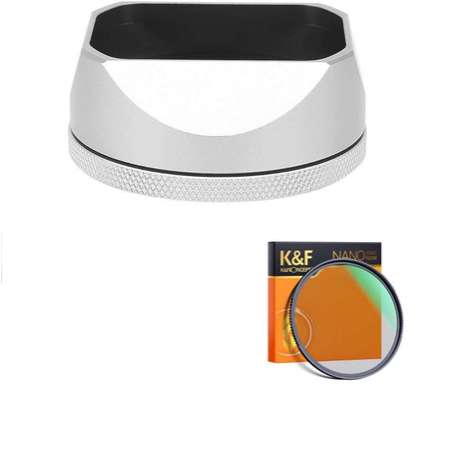 Haoge LH-X54W Square Metal Lens Hood With K&F Concept 1/1 Black Mist 遮光罩連黑柔焦濾鏡