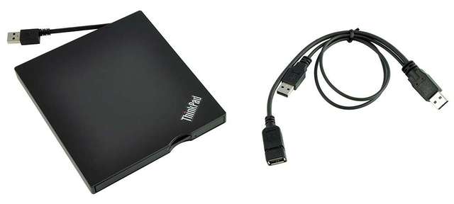 100% New Lenovo ThinkPad UltraSlim USB DVD 燒錄器 (4XA0E97775)