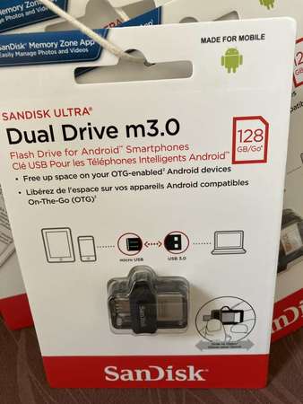 全新 Sandisk Netac 128G usb 3.0 otg 手指 可先過數包平郵