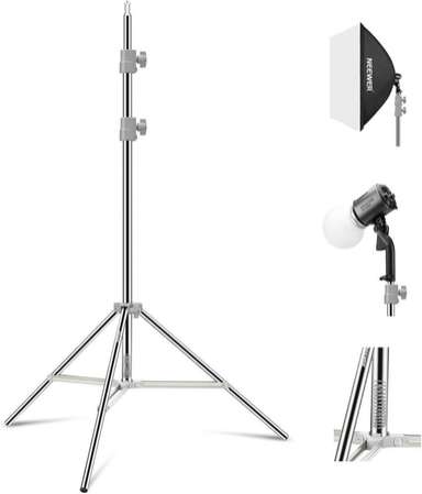 NEEWER Upgraded 75" / 190cm Light Stand Stainless Steel Tripod Stand