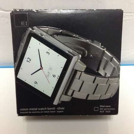 HEX VISION Watch Band for iPod Nano or Regular Watch 20mm NEW 全新錶带 金屬白钢 適合普通手錶用
