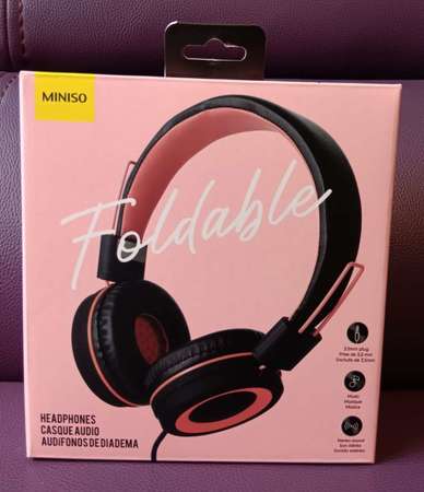 (只限將軍澳地鐵站交收)Miniso foldable headphones casque audio audifonos de diadema