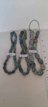 天然非洲松石不定型珠串。單條價錢如照片顯示 三條8折。no.18.4.24