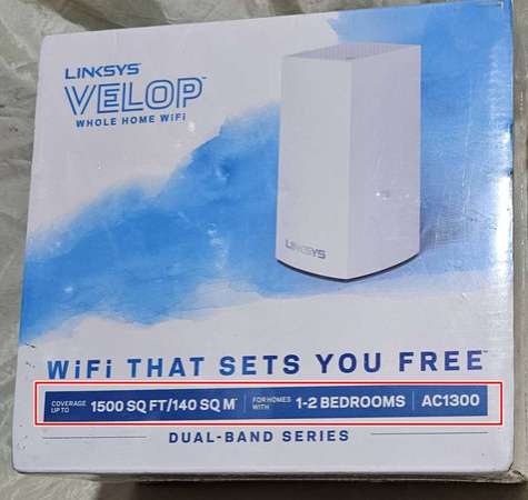 Linksys Velop Intelligent Mesh WiFi System (1件裝) White (AC1300) - WHW0101