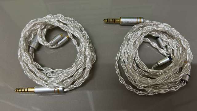 (日本耳機升級線材高級物料) NOBUNAGA Lab之純銀冷凍處理-156℃/72時間鍊製，(雷神極/龍神極)8股純銀渡鈀耳機線MMCX/0.78-4.4頭