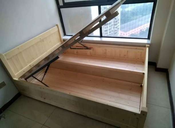 收納實木床 油壓床Brand new storage solid wood bed hydraulic bed3