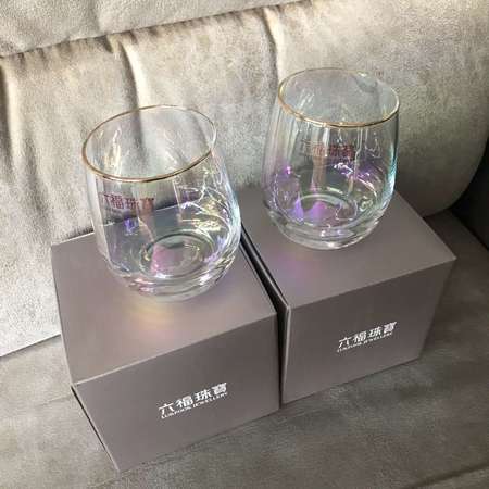 🥃 LUKFOOK Jewellery Whisky Glass 2pc Set NEW 全新 六福珠寶 炫彩玻璃杯 2件 威士忌杯 🥃