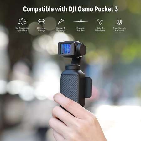 NEEWER Magnetic 1.2x Anamorphic Lens For DJI Osmo Pocket 3 磁吸藍色變形鏡頭