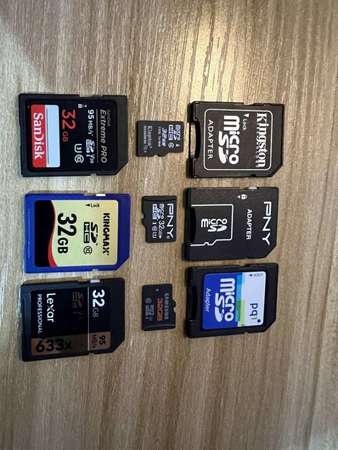 Micro SD SDHC card 共六張，全部32GB （不散賣）
