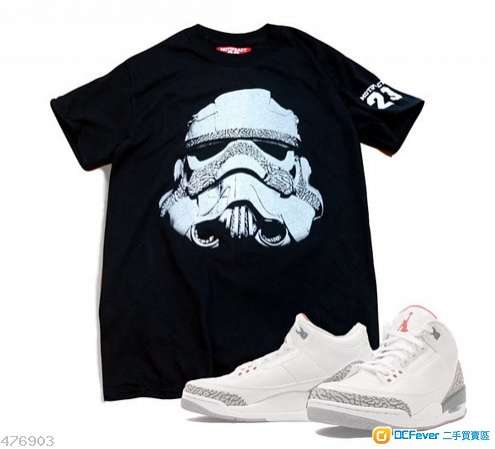 AIR JORDAN 3 x STAR WARS Stormtrooper 白兵 T-Shirt NBA Tee AJ