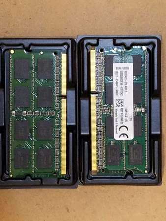 2 PCS of KINGSTON DDR3 8GB (TOTAL 16GB) 1600MHz 1.35V NOTEBOOK RAM