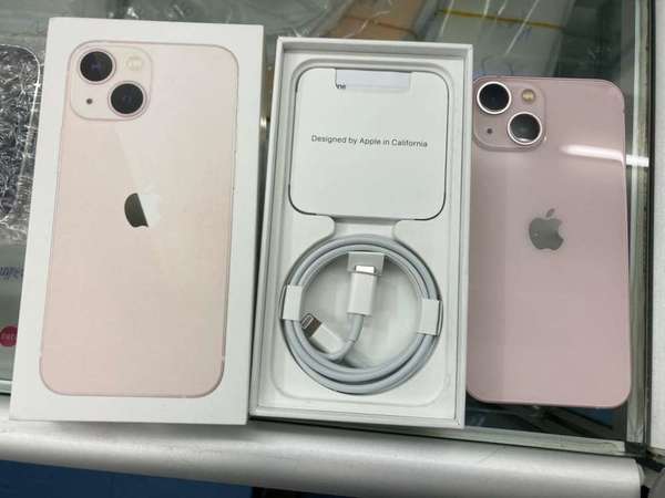 全新 iPhone 13 mini 256gb 粉紅色 全套 平行進口無鎖 原裝無拆 90日店舖保養 whatapp 6497 6645 定價