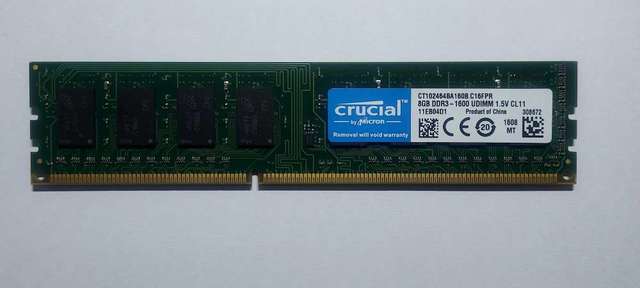 CRUCIAL 8GB DDR3 1600MHz 1,5V RAM