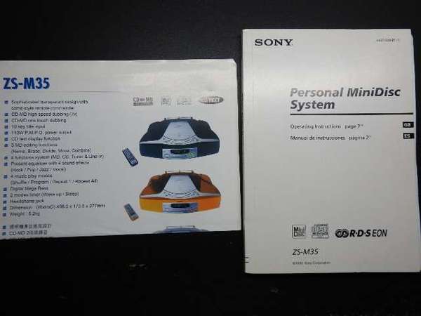 Sony ZS-M35 Personal MiniDisc System
