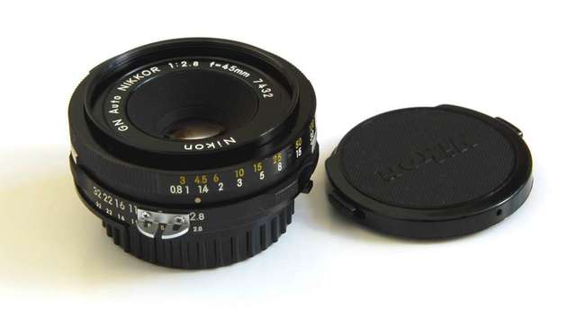 Nikon 45mm f2.8 GN Auto Nikkor AI mount 95% new 古董餅鏡