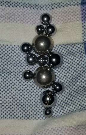 一套價13粒鋼珠+1990年時代樽瓶 Total 13pcs One Set Price Steel Metal Beads Toy Bead with Gla