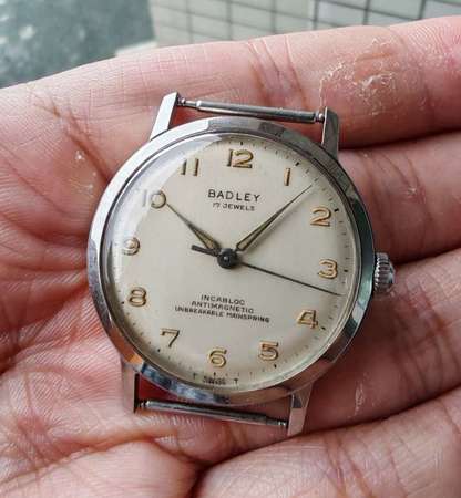古董50年代瑞士 Badley 上鍊機械錶