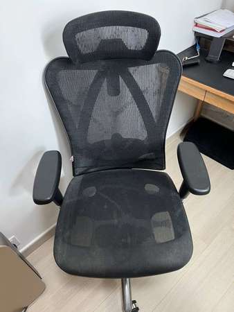 黑色人體工學電腦椅 全網布 SIHOO