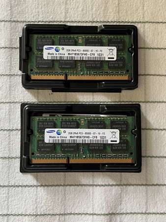 DDR3 2GX2 Notebook Ram 兩條