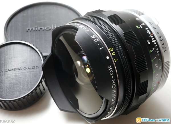 Minolta 名鏡16mm f2.8MC(全金屬版)魚眼與Leica Elmarit-R 16/2.8為真正兄弟鏡 勁利 色靚  A7專用