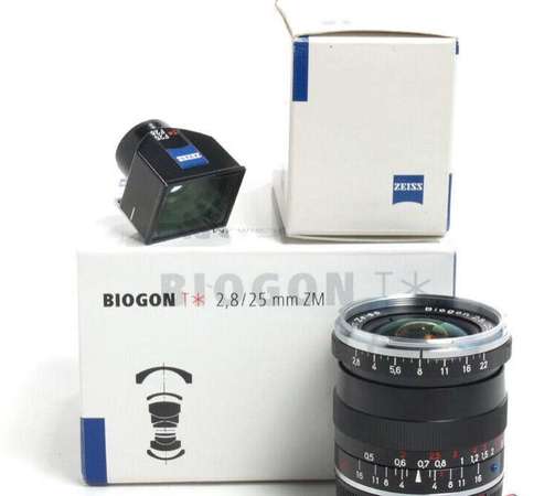 Zeiss Biogon 2.8/25 T* ZM 連原厰 25mm 28mm 雙焦距 viewfinder