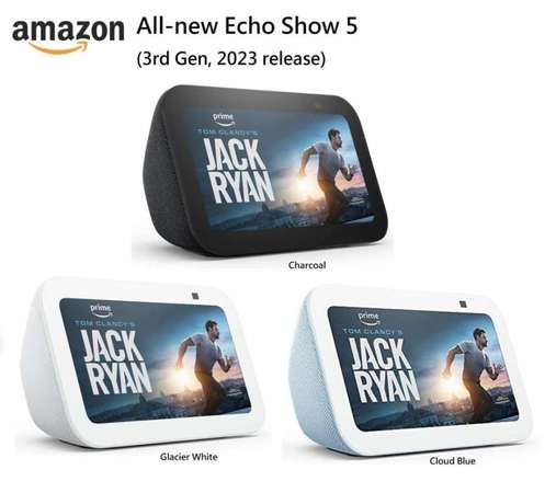 Amazon Echo Show 5 (3rd Gen, 2023 release) 2x the bass,clearer sound,全新水貨!