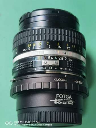 [大光圈] Nikon 50mm F1.4 AI + NIKON(G)-M4/3轉接環 合Lumix Olympus M4/3機使用