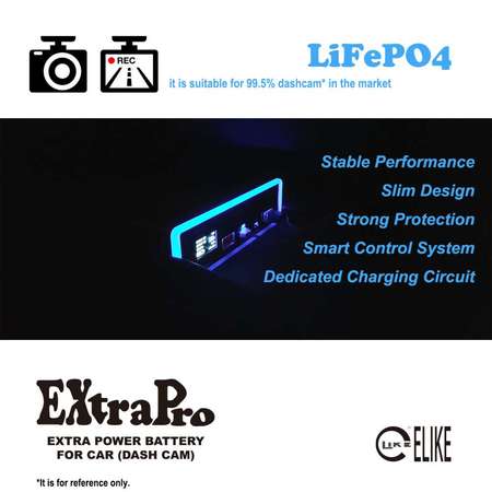 ELIKE™ EXTRAPRO Extra Power Battery For Car (行車記錄儀外置後備電源)🇭🇰香港品牌