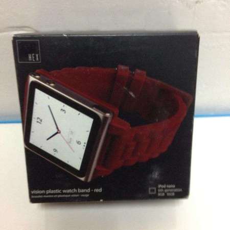 HEX VISION Watch Band for iPod Nano or Regular Watch RED NEW 全新錶带 也適合普通手錶用 紅