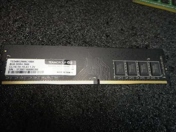 Desktop Ram TEAM 8GB單條 DDR4 2666