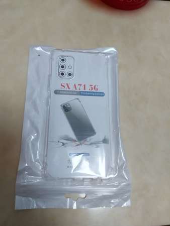 兩個 全新 Samsung A71 5G 手機四邊防撞膠機套