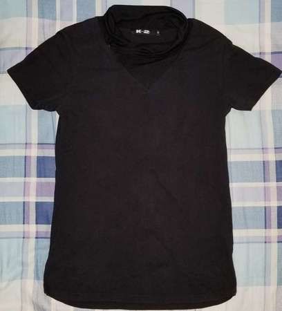 K2 Factory Black Color Tee 黑色 T 卹 T-Shirt Size 40 中碼