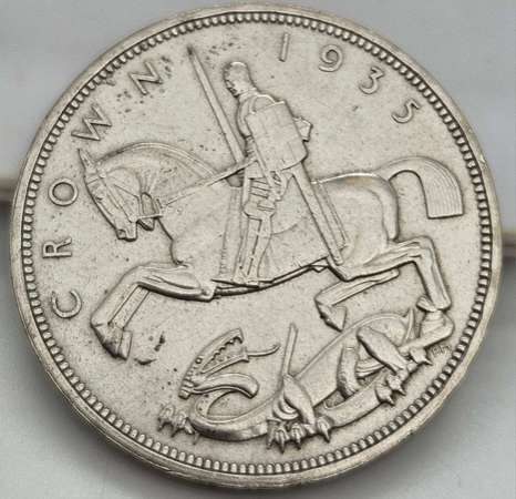 1935 英國 1 克郎 ( 纪念銀幣)(0.5 silver)
